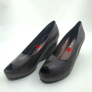 HANDMADE LEATHER WOMAN WEDGE SHOES